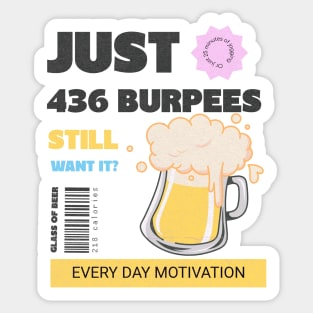 436 Burpees Sticker